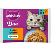 Produktbild von Whiskas Nassfutter für adulte Katzen mit Kabeljau, Huhn, Lachs und Pute in Gelee 4x85 g