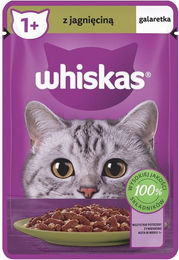 Produktbild von Whiskas Nassfutter für adulte Katzen mit Lamm und Stückchen in Gelee 85 g