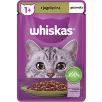 Produktbild von Whiskas Nassfutter für adulte Katzen mit Lamm und Stückchen in Gelee 85 g
