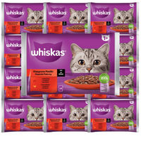 Produktbild von Whiskas Nassfutter für adulte Katzen mit Rind und Huhn in Sauce 52x85g - 52 x 85 g