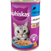 Produktbild von Whiskas Nassfutter für adulte Katzen mit Thunfisch in Gelee 400g - 400 g