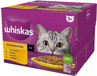 Whiskas Nassfutter für adulte Katzen Stückchen in Sauce mit Huhn Ente Geflügel und Truthahn 24x85 g - 24 x 85 g – Bild 1 von 2