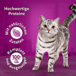 Whiskas Pure Delight Geflügel Stückchen in Gelee Katzenfutter Adult 48x85g - 48 x 85 g – Bild 1 von 3