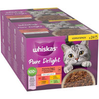 Produktbild von Whiskas Pure Delight Katzen Nassfutter Adult Stückchen in Gelee Multipack 48 x 85 g ohne Farb- und Aromastoffe sowie Konservierungsstoffe - 48 x 85 g