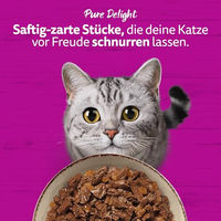 Produktbild von Whiskas Pure Delight Katzen Nassfutter Stückchen in Gelee Adult 48 x 85g Beutel - 24 x 85 g