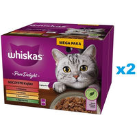 Produktbild von Whiskas Pure Delight Katzenfutter Adult Stückchen in Gelee Rind Geflügel Huhn Lamm 48x85 g - 48 x 85 g