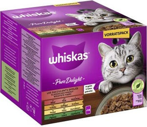Whiskas Pure Delight Nassfutter für erwachsene Katzen Rind in Gelee 24 x 85 g - 24 x 85 g – Bild 1 von 13