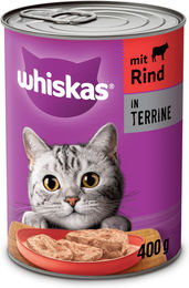 Produktbild von Whiskas Ragout in Dose mit Rind für erwachsene Katzen 400 g