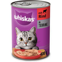 Produktbild von Whiskas Ragout in Dose mit Rind für erwachsene Katzen 400 g