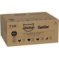 Produktbild von Whiskas Senior Katzennassfutter Geflügel Stückchen in Gelee 120 x 85 g - 120 x 85 g