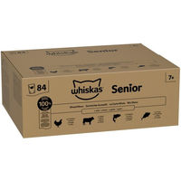 Produktbild von Whiskas Senior Katzennassfutter Stückchen in Gelee Fisch 84 x 85 g
