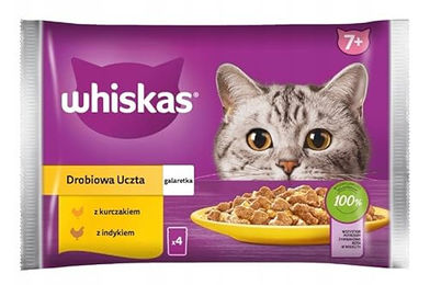 Whiskas Senior Nassfutter für Katzen mit Huhn und Truthahn in Gelee, 52x85g - 20 x 85 g – Bild 1 von 5