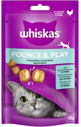 Whiskas Snack Pounce & Play Katzen Leckerli mit Huhn 8x45 g - 8 x 45 g – Bild 1 von 2
