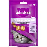 Produktbild von Whiskas Snack Relax & Unwind Leckerli mit Huhn 8x45 g für Katzen - 8 x 45 g