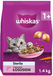 Whiskas Sterile Trockenfutter Lachs für kastrierte Katzen Adult 1,4 kg – Bild 1 von 2