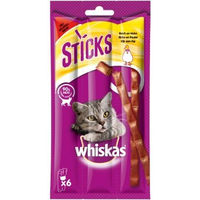 Produktbild von Whiskas Sticks Huhn Katzen Leckerli für erwachsene Katzen 14x6 Stück - 14 x 36 g