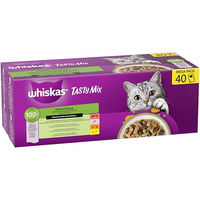 Produktbild von Whiskas Tasty Mix Chef's Choice Katzen-Nassfutter Stückchen in Sauce für erwachsene Katzen 40 x 85 g - 40 x 85 g