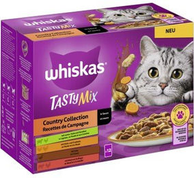 Whiskas Tasty Mix Country Collection Katzen Nassfutter Stückchen in Sauce für Adult 48 x 85 g - 12 x 85 g – Bild 1 von 5