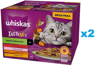 Whiskas Tasty Mix Stückchen in Sauce für adulte Katzen 48x85 g - 48 x 85 g – Bild 1 von 3