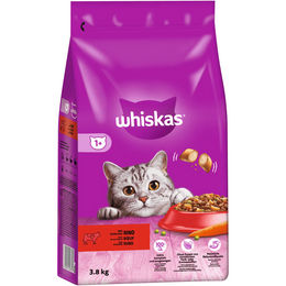 Whiskas Trockenfutter für adulte Katzen mit Rind 3,8 kg - 3,8 kg – Bild 1 von 9