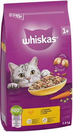 Whiskas Trockenfutter für ausgewachsene Katzen mit Huhn 3,8 kg - 3,8 kg – Bild 1 von 13