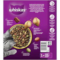 Produktbild von Whiskas Trockenfutter für erwachsene Katzen mit Huhn 5 x 800g ohne Farb- und Aromastoffe - 5 x 800 g