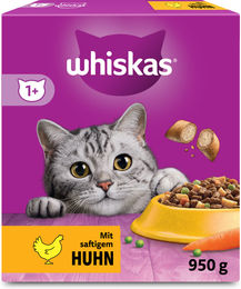 Produktbild von Whiskas Trockenfutter für erwachsene Katzen mit Huhn 950 g - 950 g