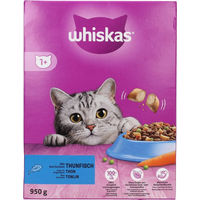 Produktbild von Whiskas Trockenfutter für erwachsene Katzen mit Thunfisch 950 g