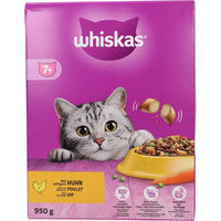 Produktbild von Whiskas Trockenfutter für Katzen Senior mit Huhn 950 g - 950 g