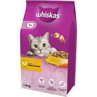 Produktbild von Whiskas Trockenfutter Huhn für adulte Katzen ohne Farb- und Aromastoffe 3x1,4 kg