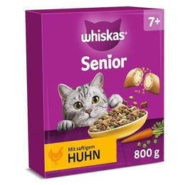 Whiskas Trockenfutter Huhn für Senior Katzen 5 x 800g ohne Farb- und Aromastoffe - 5 x 800 g – Bild 1 von 12