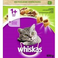 Produktbild von Whiskas Trockenfutter Lamm für adulte Katzen 800 g - 5 x 800 g