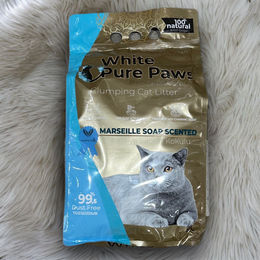 Produktbild von White Pure Paws Premium Bentonit Klumpstreu für Katzen Marseille Seife 5kg/10kg - 3 x 10 kg