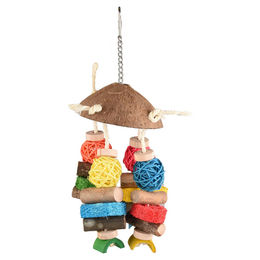 Produktbild von Wico Pia Flamingo Vogelspielzeug aus Naturmaterial für Wellensittiche und Papageien