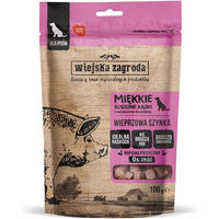 Produktbild von WIEJSKA ZAGRODA Belohnungssnack Schweineschinken-Stückchen für Hunde getreidefrei und hypoallergen 100 g