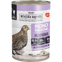 Produktbild von Wiejska Zagroda Cat Monoprotein Katzenfutter Wachtel 12 x 400 g Dose mit hohem Fleischanteil - 12 x 400 g