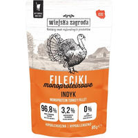 Produktbild von WIEJSKA ZAGRODA Filets Truthahn Monoprotein für adulte Katzen getreidefrei hypoallergen 85 g