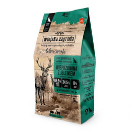 WIEJSKA ZAGRODA Forest Flavours Hundefutter Schweinefleisch mit Hirschchips Adult Getreidefrei 9kg – Bild 1 von 2