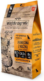 Produktbild von WIEJSKA ZAGRODA Getreidefreies Trockenfutter mit Lamm, Ente und Pute für kleine Hunde Adult 9 kg