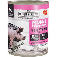 Produktbild von WIEJSKA ZAGRODA Hund Nassfutter Schwein Monoprotein Stückchen in Sauce Adult Getreidefrei Glutenfrei 800 g