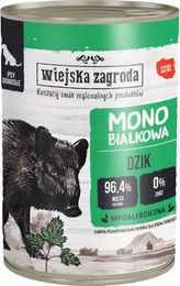 Produktbild von Wiejska Zagroda Hund Nassfutter Wildschwein Getreidefrei 12 x 400 g - 12 x 400 g