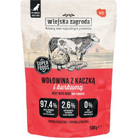 Produktbild von Wiejska Zagroda Hundefutter Adult Rind mit Ente in Sauce getreidefrei und glutenfrei 500 g