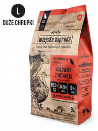 Wiejska Zagroda Hundefutter Rindfleisch mit Truthahn für erwachsene Hunde 9kg – Bild 1 von 1