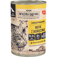 Produktbild von Wiejska Zagroda Hundefutter Stückchen in Sauce Truthahn und Lamm getreidefrei 6 x 400 g
