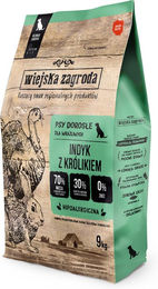 Produktbild von Wiejska Zagroda Hundefutter Truthahn mit Kaninchen Getreidefrei Adult 9 kg