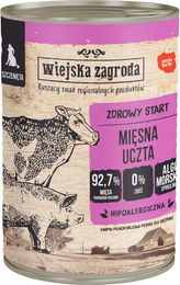 Wiejska Zagroda Hundefutter Welpe Fisch Stückchen in Sauce getreidefrei 12 x 400 g – Bild 1 von 1