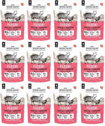 WIEJSKA ZAGRODA Katzen Nassfutter Filets Huhn mit Lamm für Kitten getreidefrei 12x85 g – Bild 1 von 1
