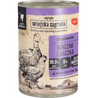 Produktbild von Wiejska Zagroda Katzen Nassfutter Huhn mit Ente Stückchen in Sauce Getreidefrei Adult 12 x 400 g - 12 x 400 g