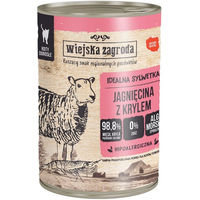 Produktbild von Wiejska Zagroda Katzen Nassfutter Lamm mit Krill Stückchen in Sauce getreidefrei 400g Dose - 12 x 400 g