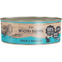 Produktbild von WIEJSKA ZAGRODA Katzennassfutter Adult Truthahn mit Lachs getreidefrei und glutenfrei 85 g